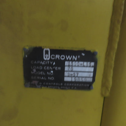 Crown B-57 1500LBS Capacity 12V Electric Straddle Lift Pallet Stacker 36x3"Forks