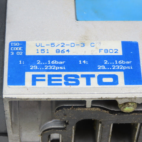 Festo VL-5/2-D-3 Pneumatic Directional Valve Air Piloted
