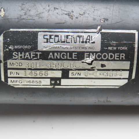 Sequential 30H-359CBCD-B1IH 14566 Shaft Angle Encoder 1/2" Shaft