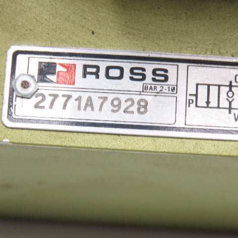 Ross 2771A7928 Pneumatic Solenoid Valve 24VDC Coil
