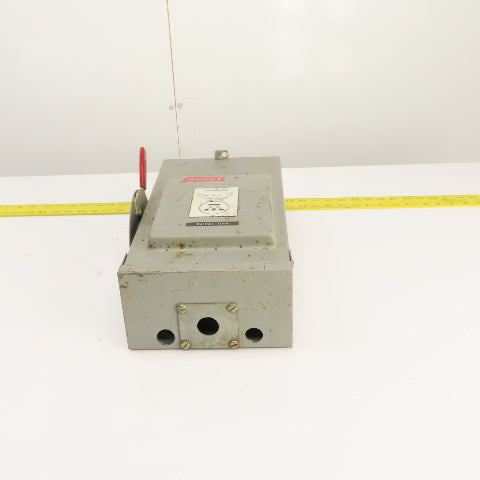 Westinghouse RHF-361 30A 3-Pole Fusible Safety Disconnect Switch 600VAC 20HP