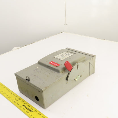 Westinghouse RHF-361 30A 3-Pole Fusible Safety Disconnect Switch 600VAC 20HP
