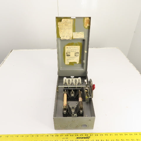 Westinghouse RHF-361 30A 3-Pole Fusible Safety Disconnect Switch 600VAC 20HP