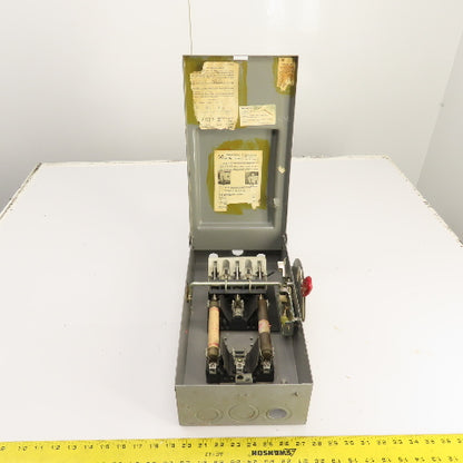 Westinghouse RHF-361 30A 3-Pole Fusible Safety Disconnect Switch 600VAC 20HP