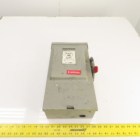 Westinghouse RHF-361 30A 3-Pole Fusible Safety Disconnect Switch 600VAC 20HP