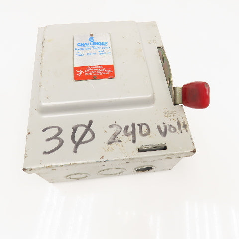 Challenger GD321NFC 30A 240VAC 3 Pole Non Fused Safety Disconnect Switch