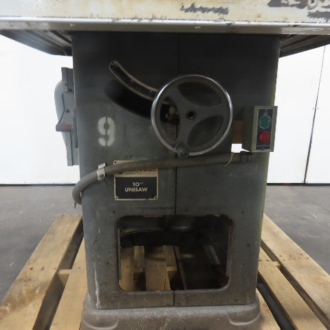 Rockwell 34-450 10" Unisaw Table Saw 220/240V 3Ph W/ Tilt Arbor