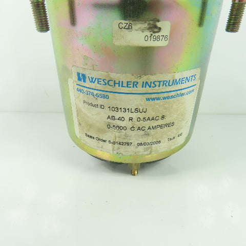 Weschler Yokogawa 103131LSUJ 0-5000 AC amperes Panel Meter