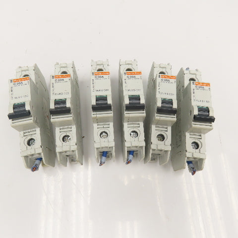 Merlin Gerin C30A 30A Single Pole Circuit Breaker 240V Lot Of 6