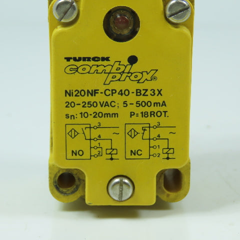Turck Ni20NF-CP40-BZ3X Combi-Prox Inductive Proximity Sensor 20-250VAC