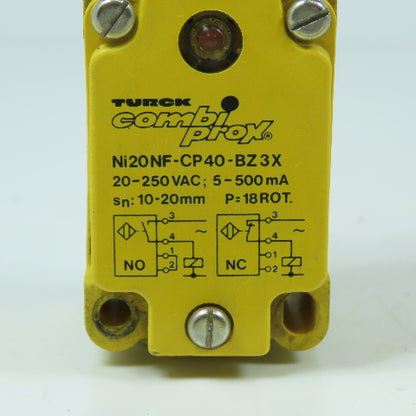 Turck Ni20NF-CP40-BZ3X Combi-Prox Inductive Proximity Sensor 20-250VAC