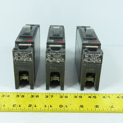 GE General Electric THED113020 20A Single 1-Pole Circuit Breaker 277VAC Lot Of 3