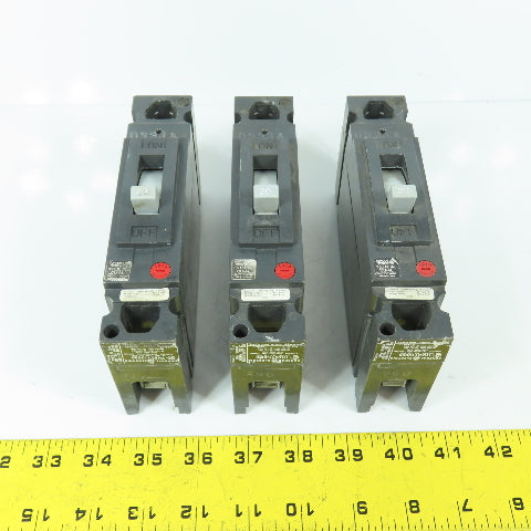 GE General Electric THED113020 20A Single 1-Pole Circuit Breaker 277VAC Lot Of 3