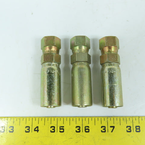 Eaton 3903-06546 3/8" Straight Swivel Fitting Hose Coupling JIC 37 Deg Lot/3