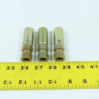 Eaton 3903-06546 3/8" Straight Swivel Fitting Hose Coupling JIC 37 Deg Lot/3
