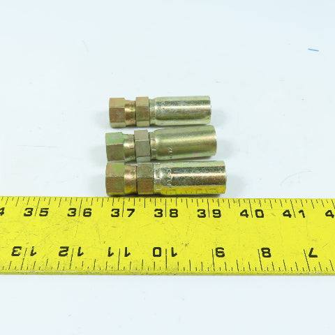 Eaton 3903-06546 3/8" Straight Swivel Fitting Hose Coupling JIC 37 Deg Lot/3