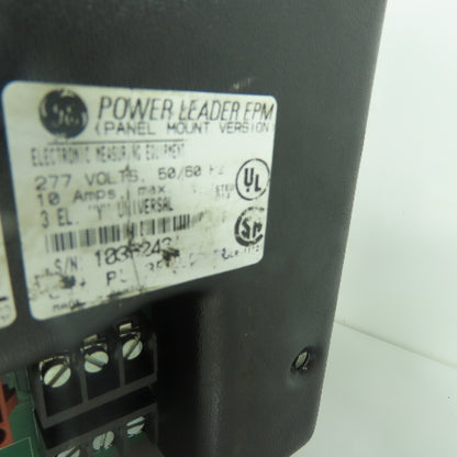 GE General Electric PLE3PNLDG Power Leader EPM 277V 10A Electronic Power Meter