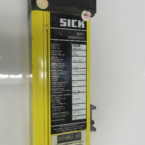 Sick AGSS 450-1211 Safety Light Curtain Receiver 441mm x 6mm 24VDC 110-230VAC