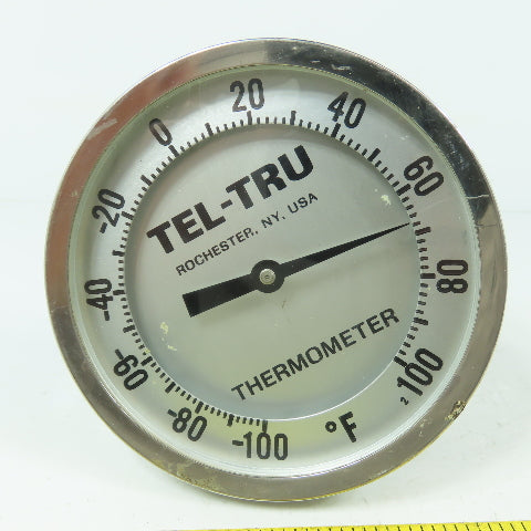 Tel-Tru 4-1/2" Dial Thermometer Gauge -100° to +100°F