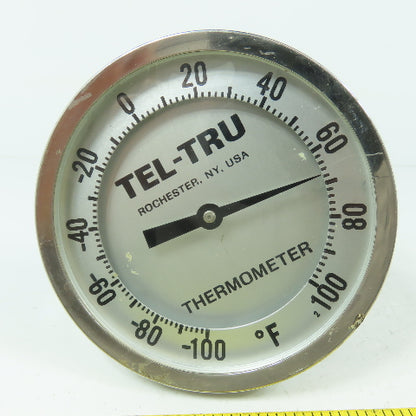 Tel-Tru 4-1/2" Dial Thermometer Gauge -100° to +100°F