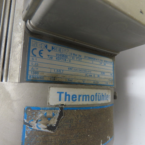 ZAE M 040 B 39:1 Ratio 0.25kW Gear Motor 240/415V 1.2/0.7A
