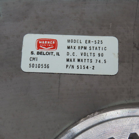 Warner Electric 5154-2 ER-525 Electric Brake 90V DC NOS