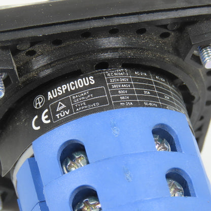Auspicious 25A 600V 3-Position Rotary Switch 5HP (Clean)
