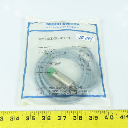 Honeywell 922AB3XM-A9P-L Micro Switch Threaded Barrel Proximity Sensor New