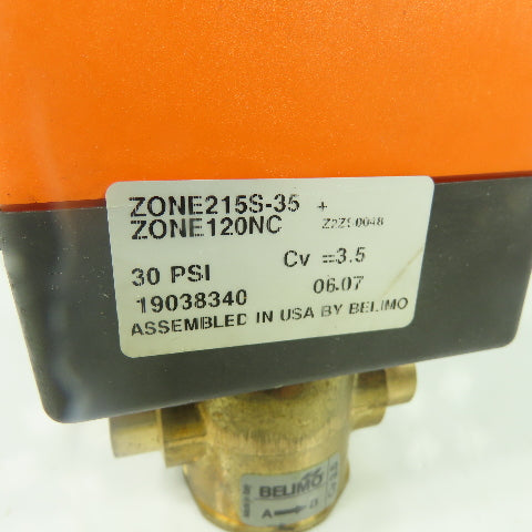 Belimo ZONE215S-35 Zone Valve 30PSI 3.5CV 120VAC