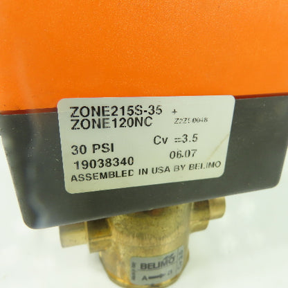 Belimo ZONE215S-35 Zone Valve 30PSI 3.5CV 120VAC