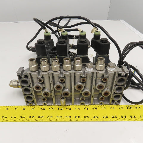 Norgren SXE9574-A71-00 5/2 Single Solenoid Spring Return Valve Bank 24VDC