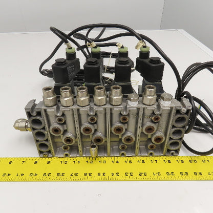 Norgren SXE9574-A71-00 5/2 Single Solenoid Spring Return Valve Bank 24VDC
