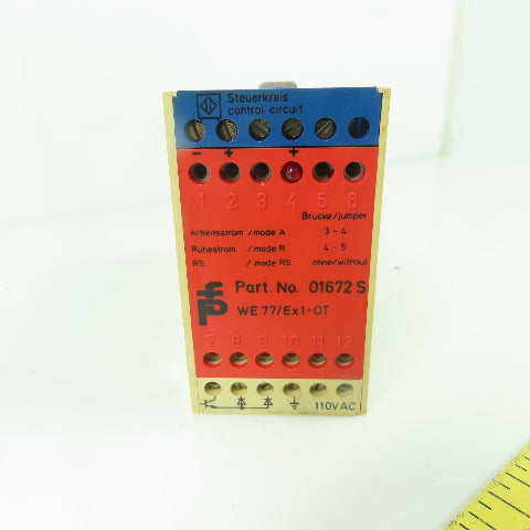 Pepperl + Fuchs 01672 S WE 77/Ex1-OT Switch Amplifier 1 Channel Reversable 115V