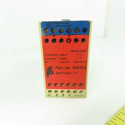 Pepperl + Fuchs 01672 S WE 77/Ex1-OT Switch Amplifier 1 Channel Reversable 115V