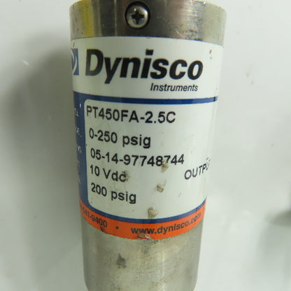 Dynisco PT450FA-2.5C Flange Mount Pressure Sensor 0-250PSIG 10VDC Input