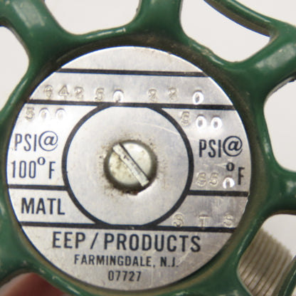 EEP Products 64250-220 3/4" NPT Stainless Steel Gagecock Valve 500PSI Incomplete