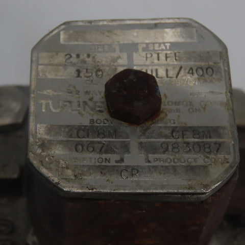 Tufline 2" PTFE 150Class 2-Way Plug Valve CF8M 400PSI
