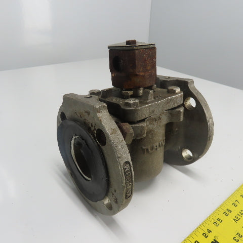 Tufline 2" PTFE 150Class 2-Way Plug Valve CF8M 400PSI