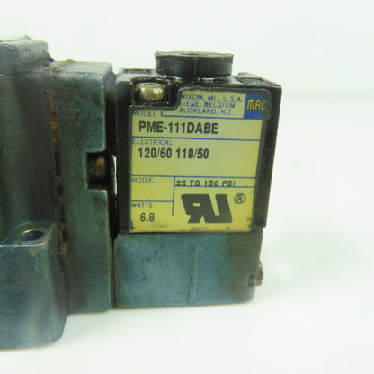 MAC 6221C-000-PM-111DA Solenoid Valve 150PSI 110/120V Coil