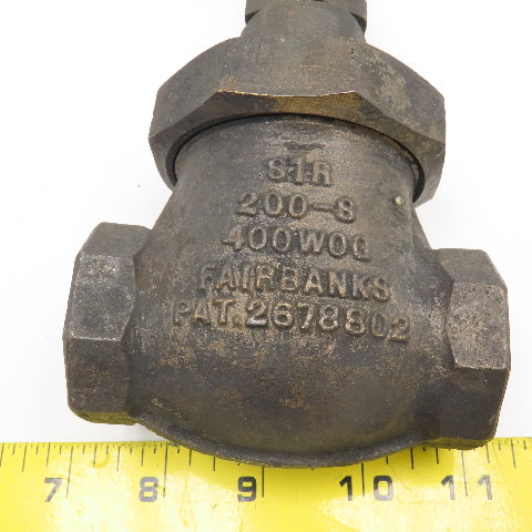Fairbanks 1232N 200-S 1" NPT Bronze Gate Valve 400WOG