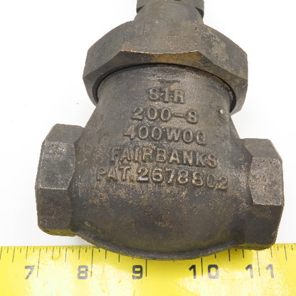 Fairbanks 1232N 200-S 1" NPT Bronze Gate Valve 400WOG