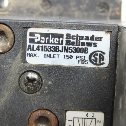 Parker AL41533BJN5300B Pneumatic Double Solenoid Valve 120V
