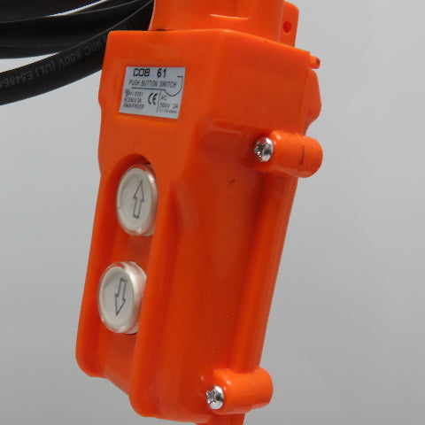 CM Model L 1 Ton Electric Chain Hoist 15' Lift 16FPM 208-480V 3Ph W/ DC Braking