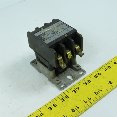 General Electric CR153B002FHB 25A 3-Pole Contactor 600VAC Max 120V Coil