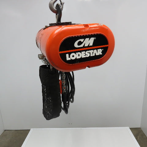 CM Model L 1 Ton Electric Chain Hoist 15' Lift 16FPM 208-480V 3Ph W/ DC Braking