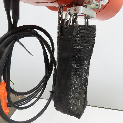CM Model L 1 Ton Electric Chain Hoist 15' Lift 16FPM 208-480V 3Ph W/ DC Braking