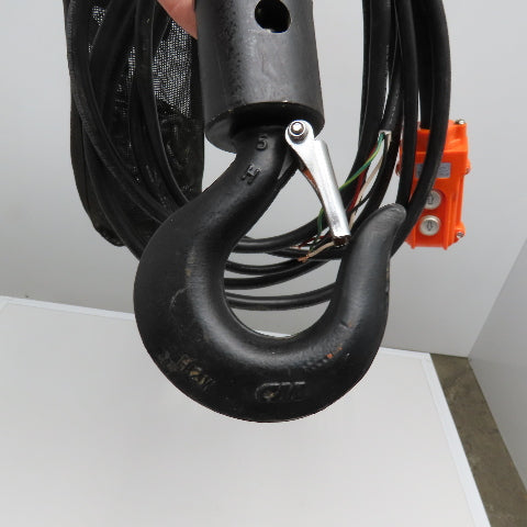 CM Model L 1 Ton Electric Chain Hoist 15' Lift 16FPM 208-480V 3Ph W/ DC Braking