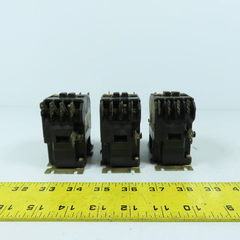 Westinghouse BFF31F Control Relay 300VAC 10A 3NO-1NC 120V Coil Lot Of 3