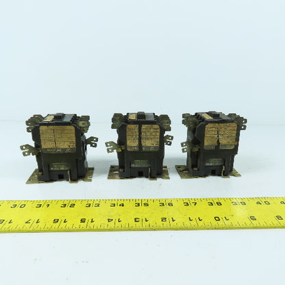 Westinghouse BFF31F Control Relay 300VAC 10A 3NO-1NC 120V Coil Lot Of 3