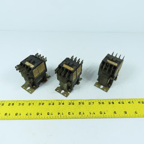 Westinghouse BFF31F Control Relay 300VAC 10A 3NO-1NC 120V Coil Lot Of 3
